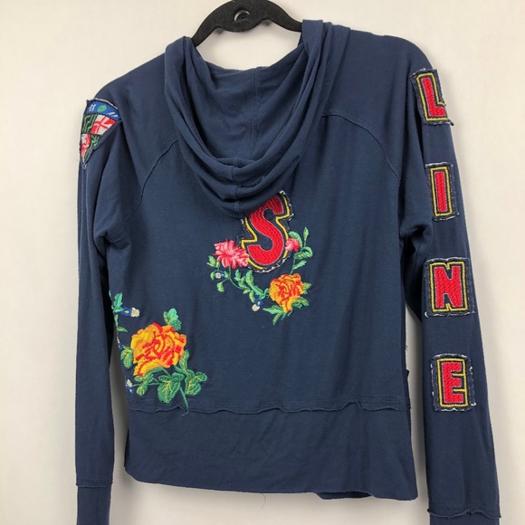 La Seine women's blue size XL zip front cardigan - Picture 4 of 8